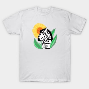 zebra, sun flower T-Shirt